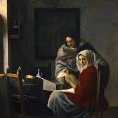 Vermeer - Girl interrupted at her Music