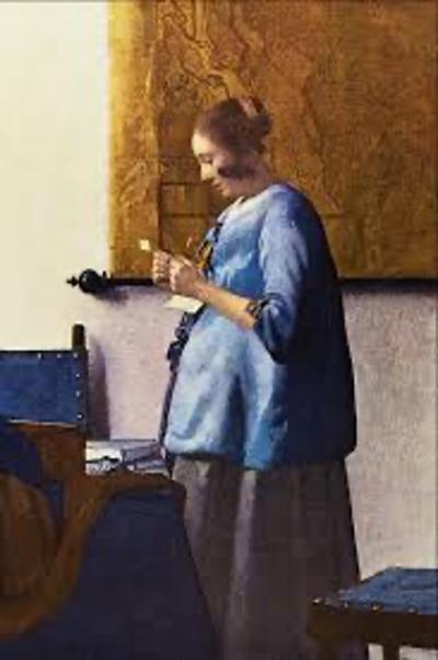 Vermeer - Woman in Blue reading a Letter